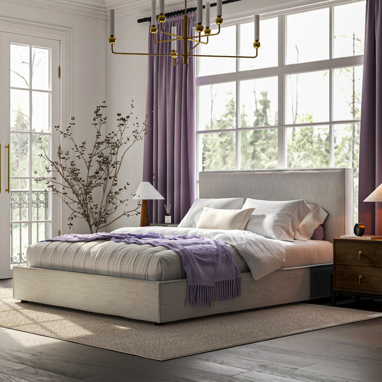 Latitude Run Lillemor Flange Edge Bed Beige Reviews Wayfair